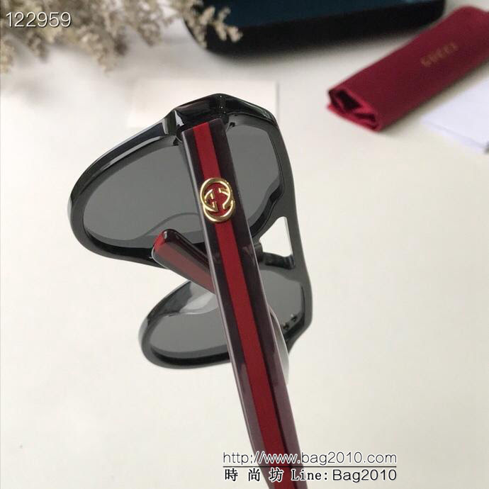 GUCCI古馳 GG0298 新款經典三色鏡腿 搭配小細鑽 奢華時尚百搭款 太陽鏡  lly1284